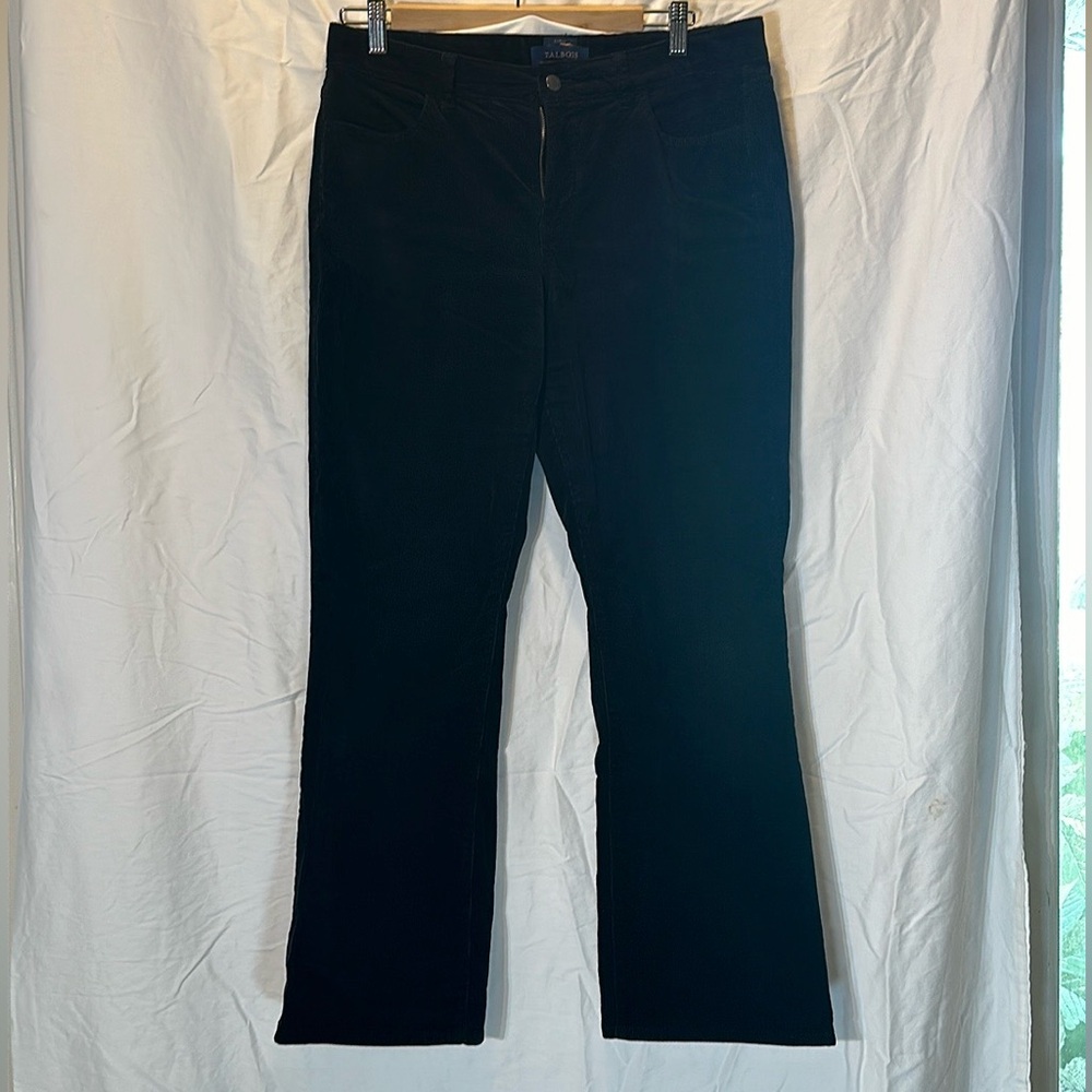 Talbots Black stretch corduroy curvy pant SZ 12 Petite